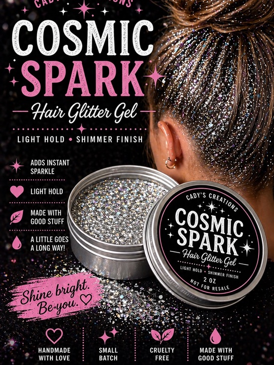 Hand Crafted Other - Cosmic Spark Hair Glitter Gel